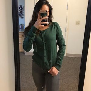 Green cardigan